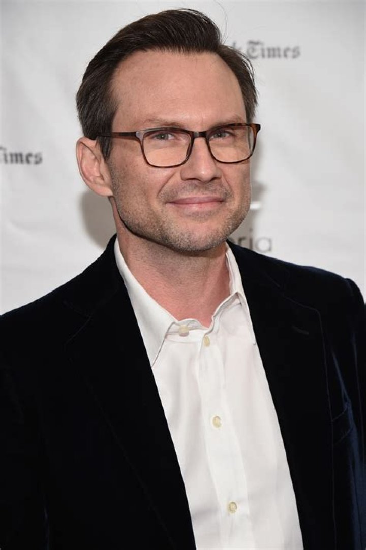 Christian Slater arrive for the first game of the NBA National
