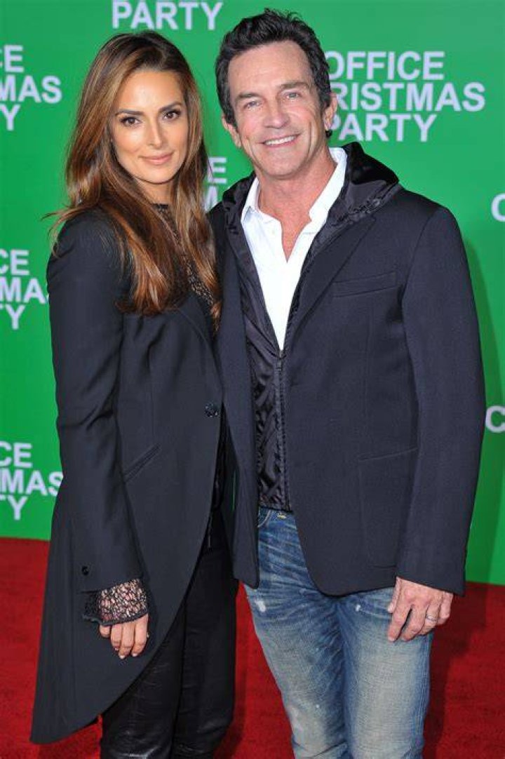 Jeff Probst with his wife and step kids