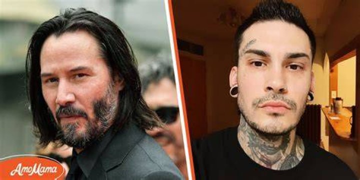 Keanu Reeves and his son Geraldo, named after the popular video game
