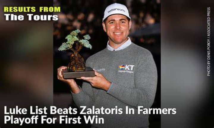 Luke List beats Will Zalatoris in playoff to claim dramatic Farmers Insurance Open win in La