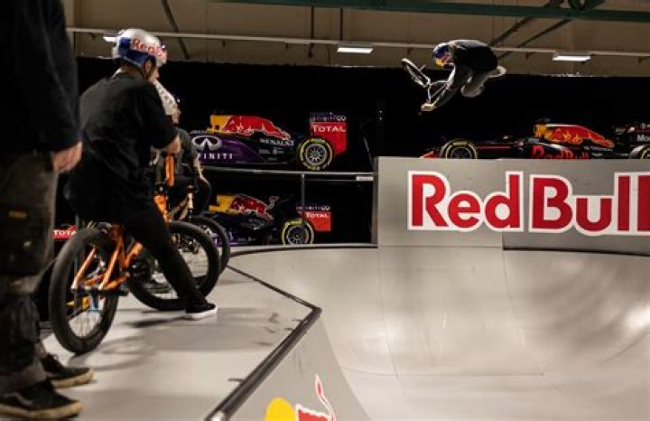 Red Bull BMX rider Kriss Kyle performs tricks on floating skatepark 2