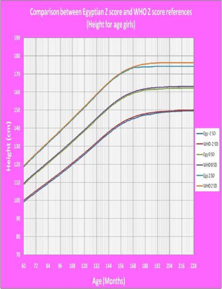  The comparison between Egyptian Z score and WHO Z score references