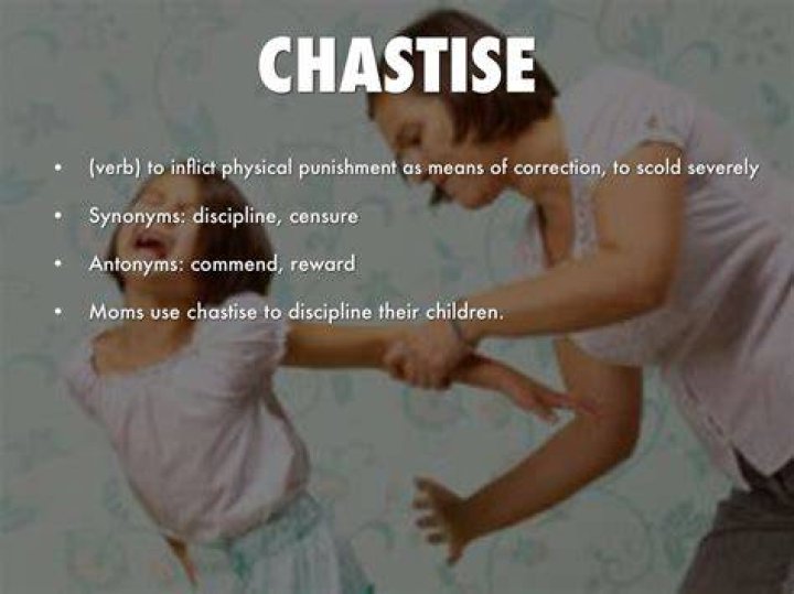What does chastise mean in the giver?