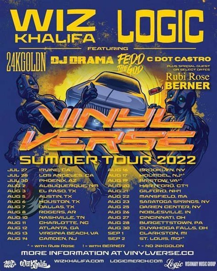 Wiz Khalifa & Logic Plot Vinyl Verse Summer Tour Across U.S. |